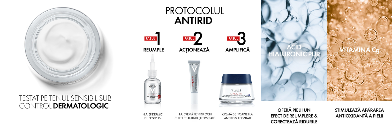 Crema de Noapte antirid cu acid hialuronic pur Liftactiv Supreme, 50 ml, Vichy